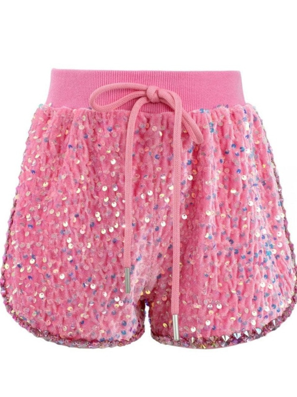 EUC Lola + The Boys pretty in pink sequin rhinestone shorts